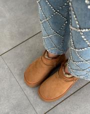 ugarte kalın taban içi kürklü kadın yarım bot taba süet 2