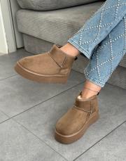 ugarte kalın taban içi kürklü kadın yarım bot capicino