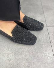 gabby küt burun komple taş detay kadın triko babet siyah 2